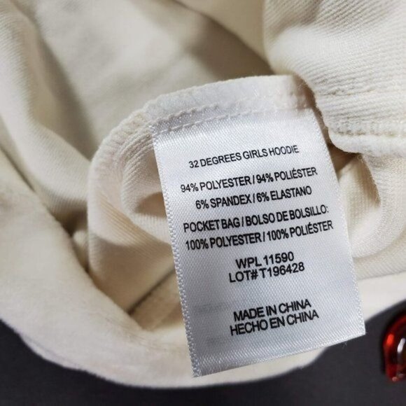 32 Degrees Heat Hoodie Girls Pullover Knit Top Velour Blouse Youth Shirt - Picture 5 of 10